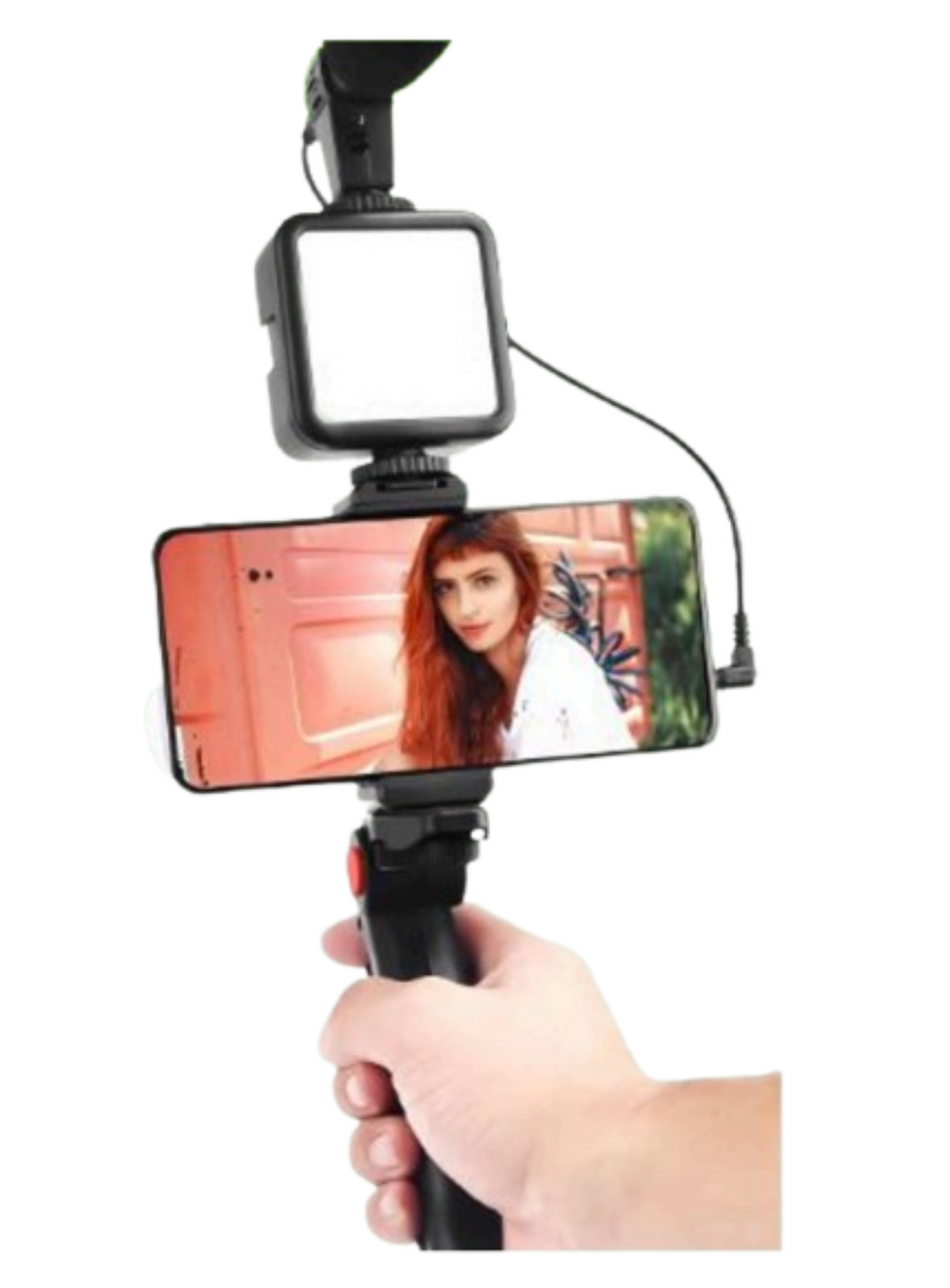 SET GRABACION MOVIL 3 EN 1 (TRIPODE + MICRO + LUZ)