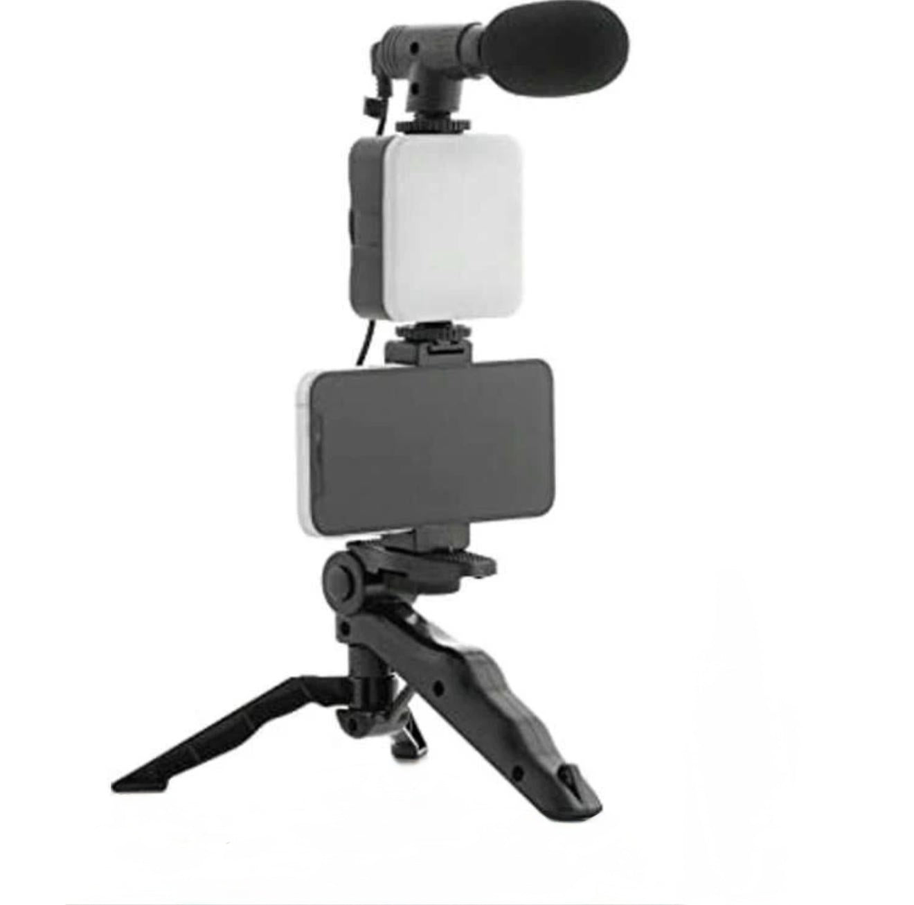 SET GRABACION MOVIL 3 EN 1 (TRIPODE + MICRO + LUZ)