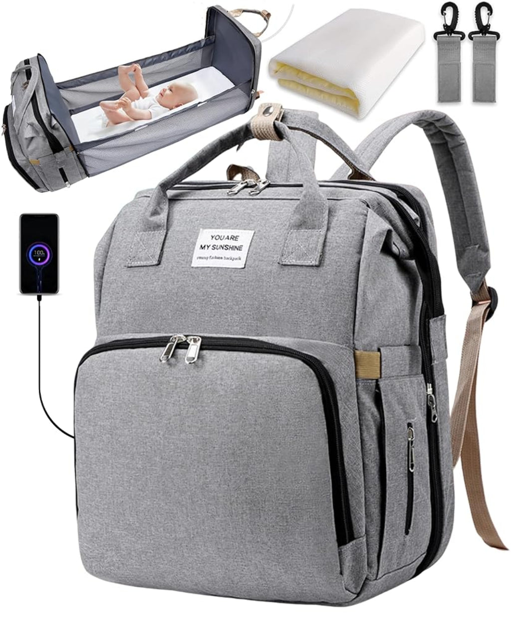 MOCHILA CAMBIADOR BEBÉS MULTIFUNCIÓN