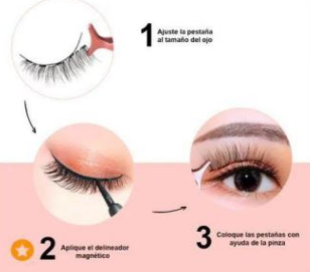 PESTAÑAS MAGNÉTICAS REUTILIZABLES